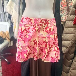 Y2K Floral Pink and Cream Skirt